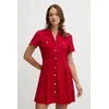 Obleka Tommy Hilfiger rdeča barva, WW0WW45819