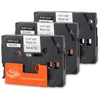 Komplet Brother TZe-FX221/TZ-FX221/PT/P-Touch 9mm, prilagodljiv (Flexible), kompatibilni trakovi (3) - črn izpis/bel trak