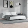 Okvir za krevet visoki sjaj bijeli 220x200 cm konstruirano drvo