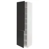 METOD Visoki element s policama/2 vrata, bela/Nickebo boja antracita, mat, 60x60x220 cm