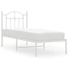 Metalni okvir krevet bez madraca s uzglavljem bijeli 75x190 cm