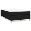 vidaXL Box spring postelja z vzmetnico črna 120x190 cm blago