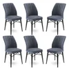 Hanah Home Set 6 trpezarijskih stolica Flex Sivo-Crni