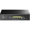 CUDY Switch GS1005PTS1, 5 Portova, 4PoE+ 1RJ45, Crni