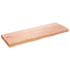 Kupaonska radna ploča svjetlosmeđa 80x30x(2-4) cm masivno drvo