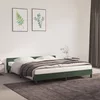 Okvir za krevet bez madraca tamnozeleni 180x200 cm baršunasti