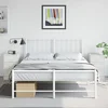 Vidaxl vidaXL Nočne omarice, komplet 2, bele, 34,5 x 39 x 62 cm, jeklo