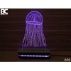 Black Cut 3D Lampa Meduza, Roze