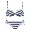 VENICE BEACH Bikini mornarska/bela