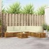 Set vanjskih sofa s jastukom 7 Komad Prirodna i krem