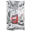 vidaXL Zložljiv paravan 120x180cm londonski avtobus črne in bele barve