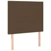Vidaxl Vzglavje postelje temno rjavo 90x5x118/128 cm blago