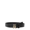 Tommy Hilfiger za ženske. AW0AW15182 Črni pas z logotipom (100cm), Črna, Modra, Priložnostno, Usnje