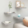 Plutajuće zidne police 4 kom boja betona 23 x 23,5 x 3,8 cm MDF