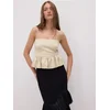 Reserved - Satenski top s peplum porubom