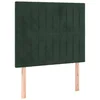 Vidaxl Vzglavje postelje temno zeleno 80x5x118/128 cm žametno