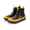 Otroški škornji barefoot Chelsea VICTORY Mini Black & Yellow