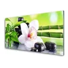 tulup.si Slika na steklu Orchid bamboo listi 100x50 cm 4 obešalnika