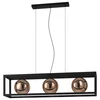 Eglo 390091 - Luster na sajli CORDOBA 3xE27/40W/230V bakarni/crni