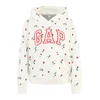 Gap Tall Majica New Heritage svetlo bež / temno zelena / rdeča