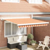 Skrovita tenda Žuta i narančasta 300 x 250 cm Tkanina i Metal