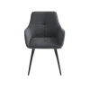 Trpezarijska stolica 555 Tamno Siva/Crne metalne noge 520x415x860 ( 775-526 )
