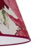 Duolla Lampion Sofia, višina 21 cm, rdeč cvetlični vzorec - rdeča - Tkanine/tekstil