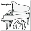 John Lennon Imagine Black On White Magnet