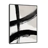 Canvas Slika na platnu Minimalni trag 90x120cm, Sa ramom, Crni