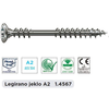 Vijak za fasade z lečasto glavo SPAX 4.5x60, TX20, s fiksnim navojem, inox A2