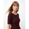 Sinsay - Bluza u stilu džempera sa viskozom i karnerom - maroon