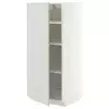 METOD Visoki element s policama, bela/Aspudden svetlosiva, 60x60x140 cm