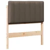 Vidaxl Tapecirano vzglavje Rjava in taupe 75 cm Masivno borovo les