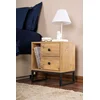 Hanah Home Noćni ormarić Glimmer, 45.2 x 50 x 29.5 cm, Boja hrasta