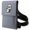 Karl Lagerfeld Handbag silver Saffiano Karl  Choupette (KLWBSAKCPMG)