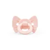 Elodie misty pink binky bow silikonska cucla za novorođenče
