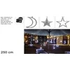 Novogodišnja svetleća LED zavesa mesec i zvezde 2/5m/ 138 LED dioda/ hladno belo svetlo
