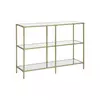 Songmics Konsolna miza 100x30x73 cm zlata