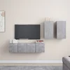 4-dijelni set TV ormarića siva boja betona konstruirano drvo