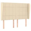 Vidaxl Vzglavje z ušesi krem 147x23x118/128 cm blago