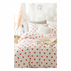 Kremno bela posteljnina za zakonsko posteljo/podaljšana iz renforce bombaža z rjuho/4-delna 200x220 cm Mini Hearts – Mila Home