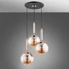 Luster na sajli VOLDA, 3x E27, maks. 15 W, 230 V, prečnik 52 cm, mesing