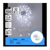Aigostar - LED spoljni božićni lanac 150xLED/8 funkcija 3xAA 15,3m IP44 hladno bela