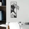 Wallity Zidna dekoracija Waves 3, 34x62 cm, 1.5 mm, Crna