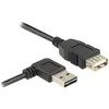 Delock USB 2.0 priključni kabel, ploski, kotni [1x USB 2.0 vtič A - 1x USB 2.0 vtičnica A] 1 m