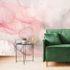 Samolepilna tapeta elegantni cvetovi z rožnato zlatim pridihom - 245x165
