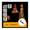 Aigostar - LED spoljni božićni bor 100xLED/230V 1,5m IP44 crno/zlatno toplo belo