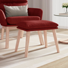 Tabure crvena boja vina 45 x 29,5 x 35 cm od tkanine