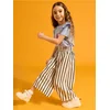 Sinsay - Široke prugaste pantalone - belo