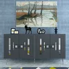 Hanah Home Konzolni sto Seduna, 150x75x35 cm, Antracit-srebrne boje